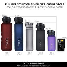 Load image into Gallery viewer, uberBottle - BPA-freie Sport Trinkflasche mit Fruchteinsatz - 720°DGREE