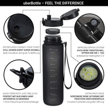 Load image into Gallery viewer, uberBottle - BPA-freie Sport Trinkflasche mit Fruchteinsatz - 720°DGREE