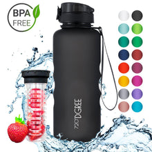 Load image into Gallery viewer, uberBottle - BPA-freie Sport Trinkflasche mit Fruchteinsatz - 720°DGREE