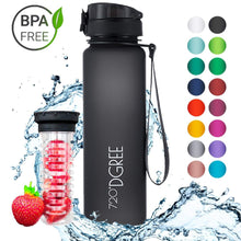 Load image into Gallery viewer, uberBottle - BPA-freie Sport Trinkflasche mit Fruchteinsatz - 720°DGREE