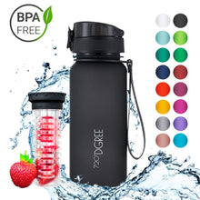 Load image into Gallery viewer, uberBottle - BPA-freie Sport Trinkflasche mit Fruchteinsatz - 720°DGREE