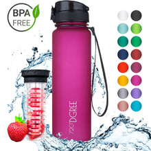 Load image into Gallery viewer, uberBottle - BPA-freie Sport Trinkflasche mit Fruchteinsatz - 720°DGREE