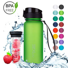 Load image into Gallery viewer, uberBottle - BPA-freie Sport Trinkflasche mit Fruchteinsatz - 720°DGREE