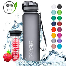 Load image into Gallery viewer, uberBottle - BPA-freie Sport Trinkflasche mit Fruchteinsatz - 720°DGREE