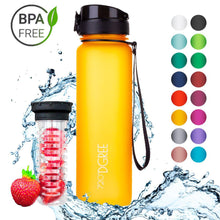Load image into Gallery viewer, uberBottle - BPA-freie Sport Trinkflasche mit Fruchteinsatz - 720°DGREE