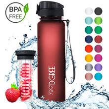 Load image into Gallery viewer, uberBottle - BPA-freie Sport Trinkflasche mit Fruchteinsatz - 720°DGREE