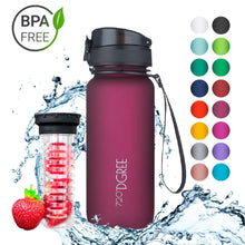 Load image into Gallery viewer, uberBottle - BPA-freie Sport Trinkflasche mit Fruchteinsatz - 720°DGREE