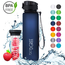 Load image into Gallery viewer, uberBottle - BPA-freie Sport Trinkflasche mit Fruchteinsatz - 720°DGREE