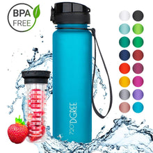 Load image into Gallery viewer, uberBottle - BPA-freie Sport Trinkflasche mit Fruchteinsatz - 720°DGREE