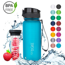 Load image into Gallery viewer, uberBottle - BPA-freie Sport Trinkflasche mit Fruchteinsatz - 720°DGREE