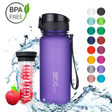 Load image into Gallery viewer, uberBottle - BPA-freie Sport Trinkflasche mit Fruchteinsatz - 720°DGREE