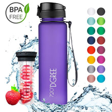 Load image into Gallery viewer, uberBottle - BPA-freie Sport Trinkflasche mit Fruchteinsatz - 720°DGREE