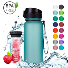 Load image into Gallery viewer, uberBottle - BPA-freie Sport Trinkflasche mit Fruchteinsatz - 720°DGREE