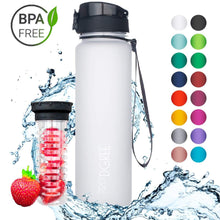 Load image into Gallery viewer, uberBottle - BPA-freie Sport Trinkflasche mit Fruchteinsatz - 720°DGREE